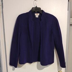 Talbots Purple Blazer Classic Professional Style 100% Wool Size 10 Make An Offer